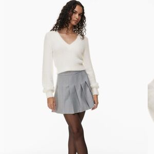 Aritzia v neck fur sweater